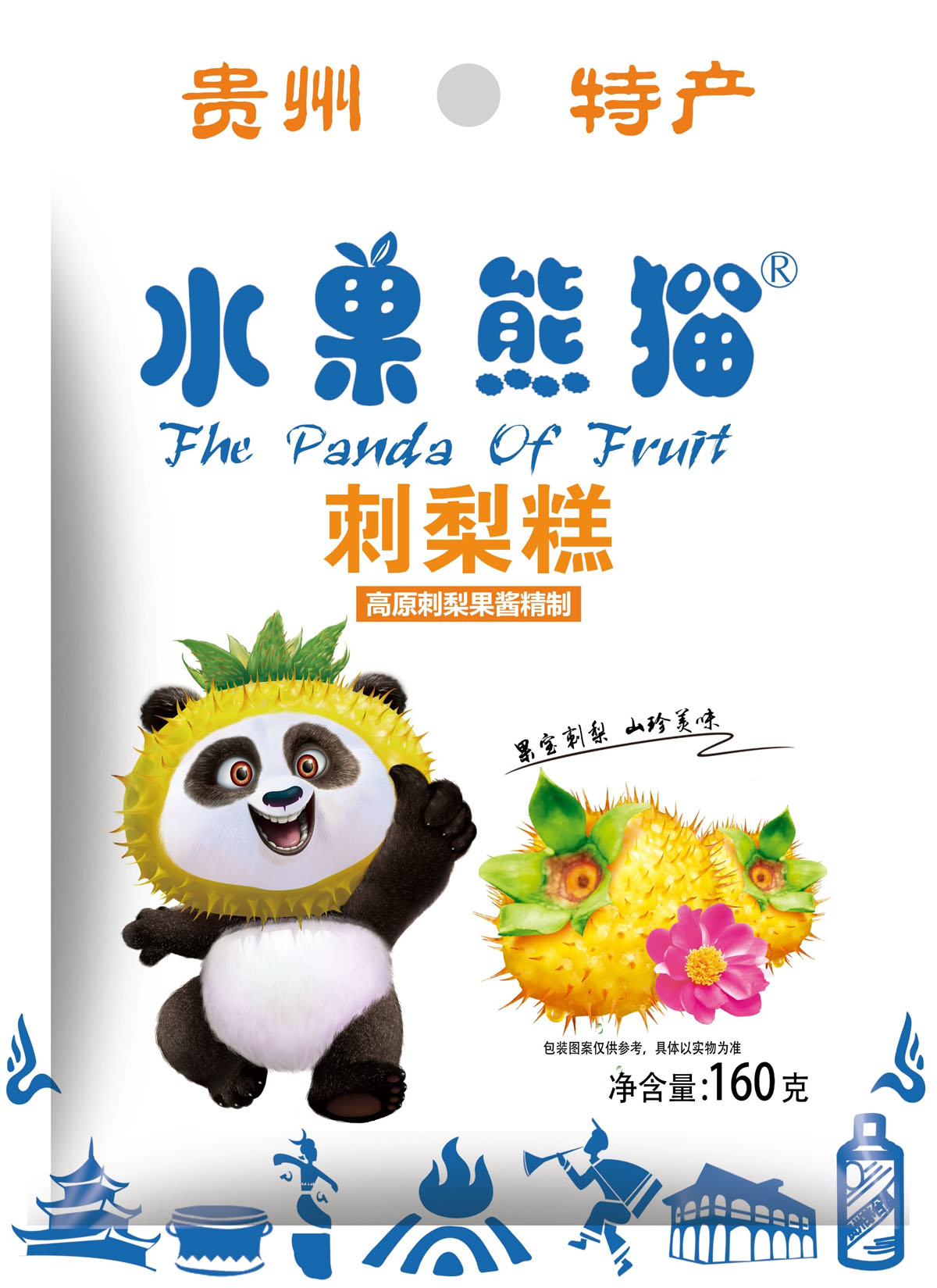 山珍宝 果糕 水果熊猫刺梨糕 160g/袋×20袋 15.8元